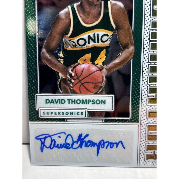 2017 Donruss Optic Hall Dominator  /49 David Thompson Auto Seattle Super Sonics - Picture 2 of 4
